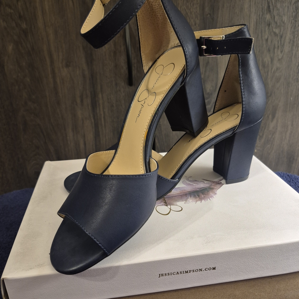 Jessica Simpson Navy Blue Heels